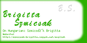 brigitta szmicsak business card